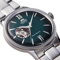 Orient Bambino 2nd Generation Open Heart Men's Green Watch RA-AG0026E30B