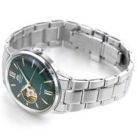Orient Bambino 2nd Generation Open Heart Men's Green Watch RA-AG0026E30B