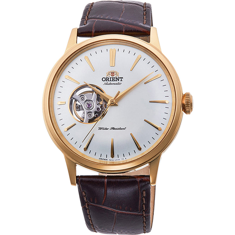 Mechanical Watch - Orient Bambino Open Heart Men's Brown Watch RA-AG0003S10B