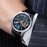 Mechanical Watch - Orient Star Open Heart Men's Black Watch RE-AV0005L00B