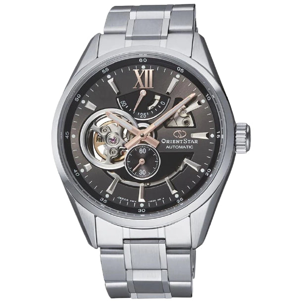 Mechanical Watch - Orient Star Open Heart Men's Silver Watch RE-AV0004N00B