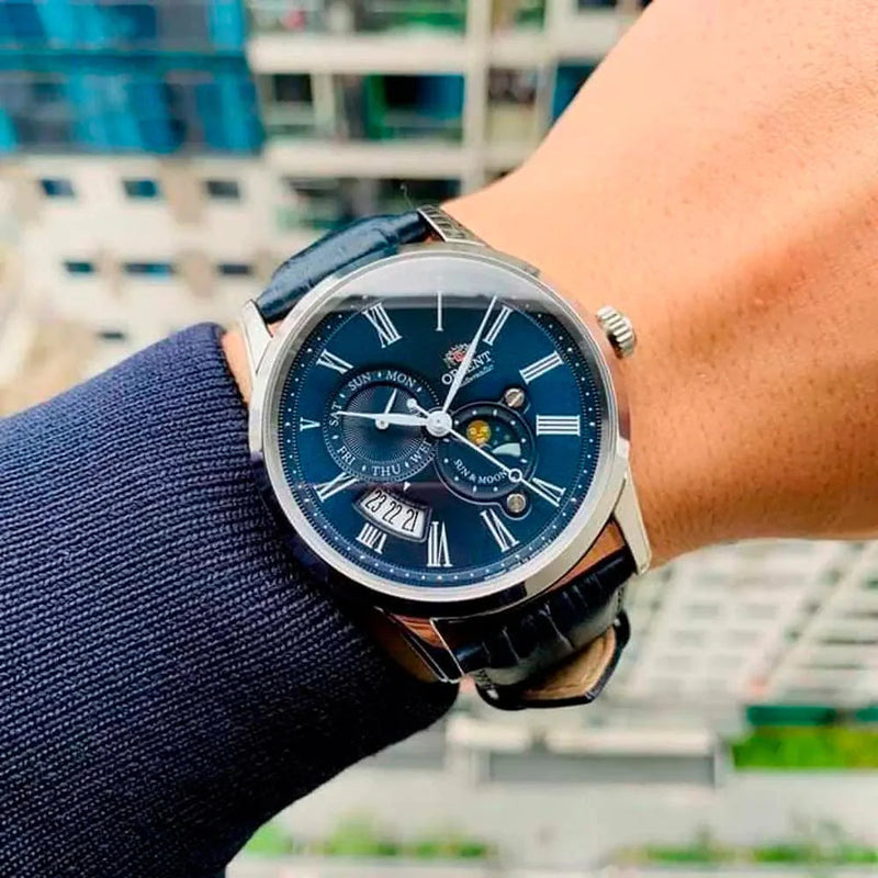 Orient sun and moon best sale blue