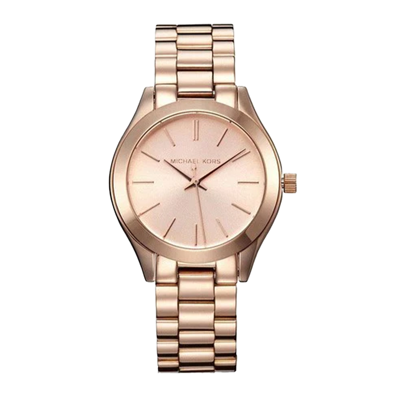 Michael Kors Mini Slim Runway 42mm Rose Gold Unisex Watch MK3205B
