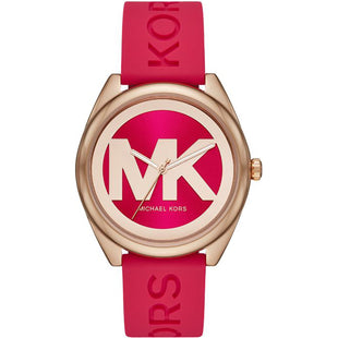 Michael Kors Ladies Watch Janelle 42mm Red Rose Gold