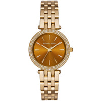 Michael Kors Ladies Watch Mini Darci 33mm Gold Caramel MK3408