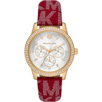 Michael Kors Ladies Watch Tibby 40mm Silver Red MK2975