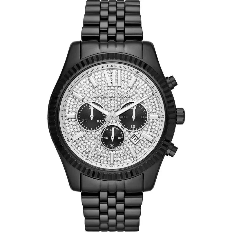 Black diamond Michael kors watch Michael Kors Oversized Lennox Black-Tone Watch St  main image 3