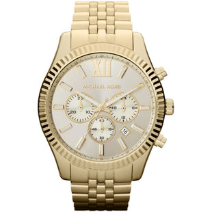 Michael Kors Mens Chronograph Watch Lexington 45mm Gold