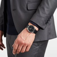 Mondaine Watch Helvetica No1 Regular Silver Black MH1.R2220.LB