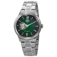 Orient Bambino 2nd Generation Open Heart Men's Green Watch RA-AG0026E30B