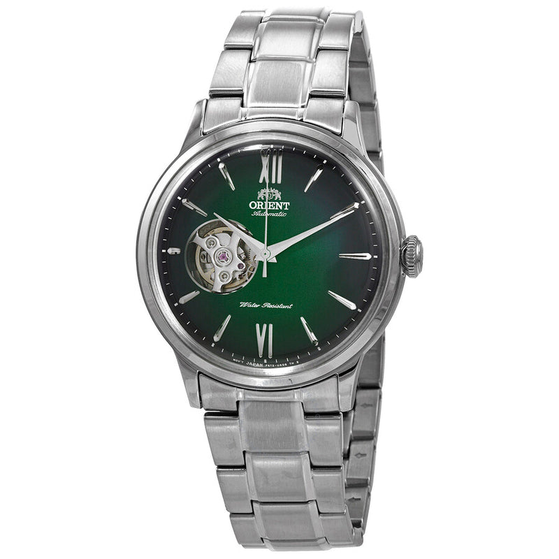 Orient Bambino 2nd Generation Open Heart Men's Green Watch RA-AG0026E30B