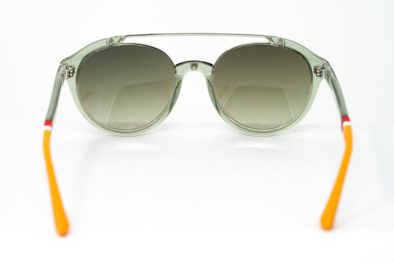 Orlebar Brown Sunglasses Oval Transparent Green and Orange - WatchPilot