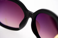 Oscar De La Renta Sunglasses Jackie O Black and Pink Lenses - ODLR34C1SUN - WatchPilot