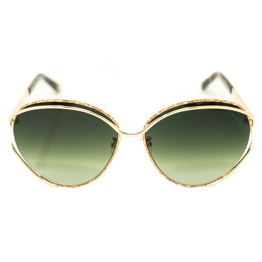 Oscar De La Renta Sunglasses Oval Frame Gold and Green