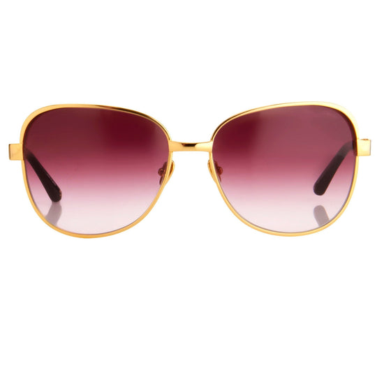 Oscar De La Renta Sunglasses Oversized Gold and Purple