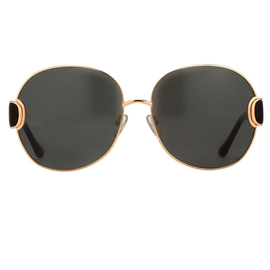 Oscar De La Renta Sunglasses Oversized Gold and Grey
