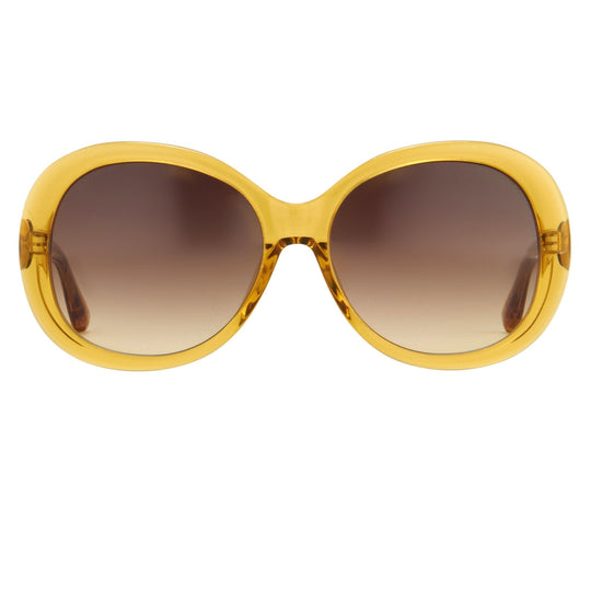 Oscar De La Renta Sunglasses Oversized Yellow and Brown