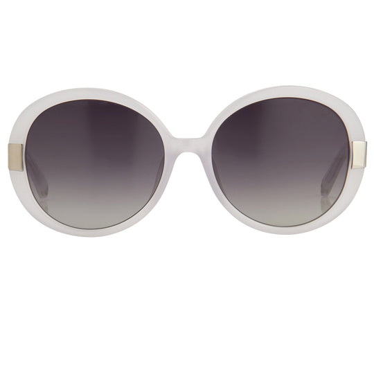 Oscar De La Renta Sunglasses Round Ivory and Grey