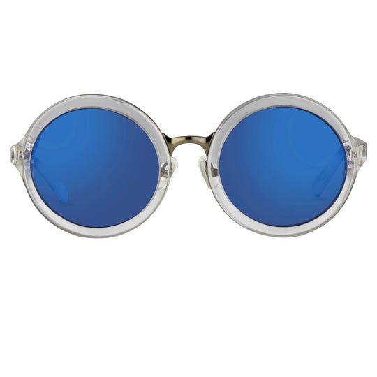 Phillip Lim Sunglasses Round Gun Metal and Blue