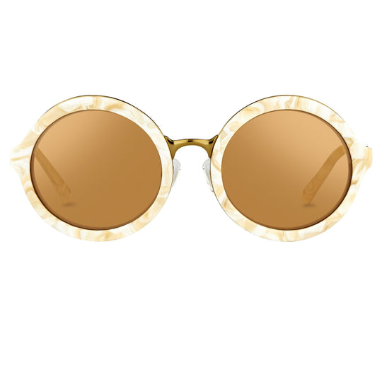 Phillip Lim Ladies Sunglasses Round Horn and Bronze PL11C30SUN