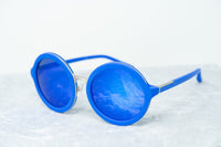 Phillip Lim Sunglasses with Round Blue and Electric Blue Lenses Category 3 - PL11C17SUN - WatchPilot