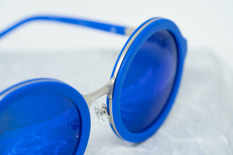 Phillip Lim Sunglasses with Round Blue and Electric Blue Lenses Category 3 - PL11C17SUN - WatchPilot