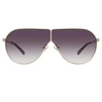 Phillip Lim Sunglasses Women's Shield Shape Clear Purple and Gold CAT3 Purple Graduated Lenses PL171C11SUN - WatchPilot