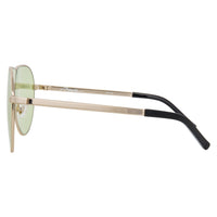 Phillip Lim Sunglasses Women's Shield Shape Light Gold/Black with CAT1 Light Green Lenses PL171C2SUN - WatchPilot