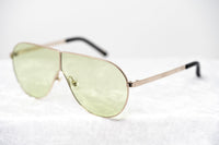 Phillip Lim Sunglasses Women's Shield Shape Light Gold/Black with CAT1 Light Green Lenses PL171C2SUN - WatchPilot