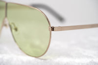Phillip Lim Sunglasses Women's Shield Shape Light Gold/Black with CAT1 Light Green Lenses PL171C2SUN - WatchPilot