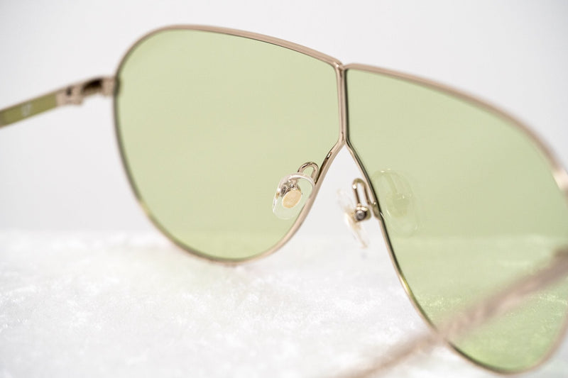 Phillip Lim Sunglasses Women's Shield Shape Light Gold/Black with CAT1 Light Green Lenses PL171C2SUN - WatchPilot