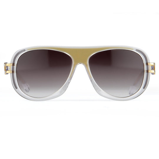 Prabal Gurung Sunglasses Olive Clear and Grey