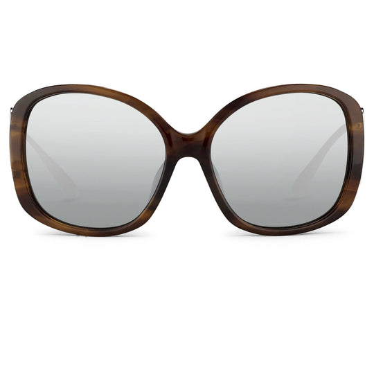 Prabal Gurung Sunglasses Oversized Tortoiseshell and Silver