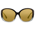 Prabal Gurung Sunglasses Oversized Black and Gold