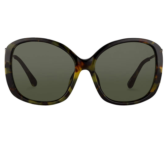 Prabal Gurung Sunglasses Oversized Tortoiseshell and Green