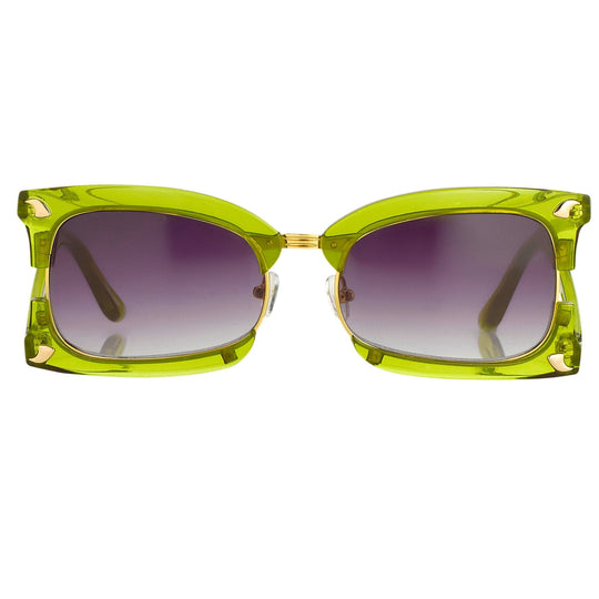 Prabal Gurung Sunglasses Rectangular Green and Purple