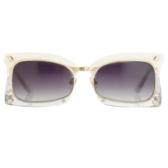 Prabal Gurung Sunglasses Rectangular White and Purple