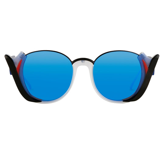 Prabal Gurung Sunglasses Round Black and Blue