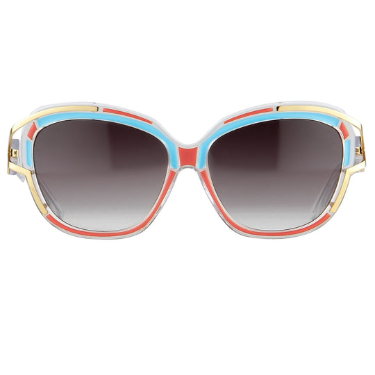 Prabal Gurung Sunglasses Square Red and Grey