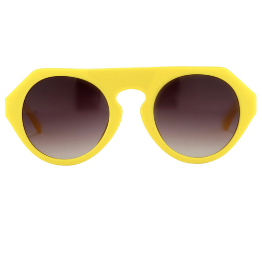 Prabal Gurung Sunglasses Round Yellow and Grey