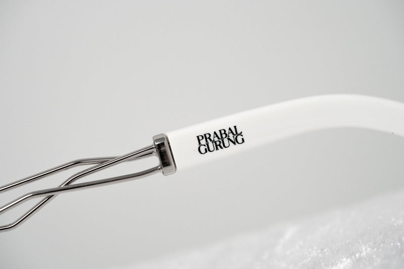 Prabal Gurung Sunglasses Women's Round White Acetate CAT2 Grey Gradient Lenses PG15C3SUN - WatchPilot