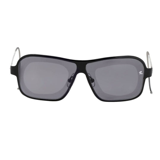 Raf Simons Sunglasses Size Extra Small Rectangular Black Silver and Grey