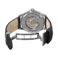 Revue Thommen Men's White Date Pointer Stainless Steel Brown Automatic Watch 10012-2532