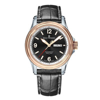 Revue Thommen Men's Airspeed Bicolour Black Leather Strap Automatic Watch 16040.2357