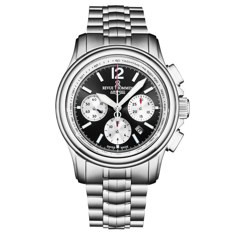 Revue Thommen Men's Airspeed XL Chronograph Automatic Black Dial Watch 16041.6437