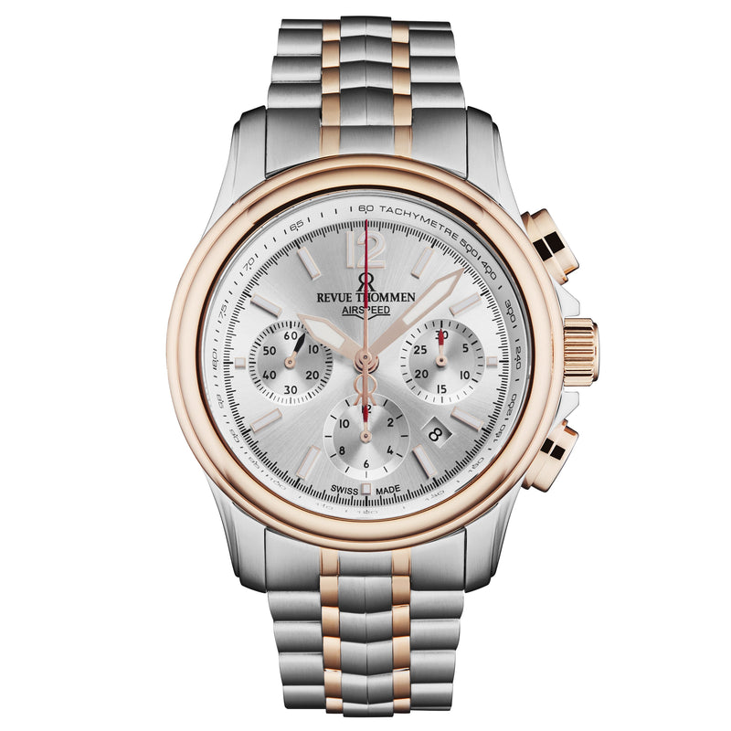 Revue Thommen Men's Airspeed XL Chronograph Automatic Bicolour Stainless Steel Watch 16041.6452