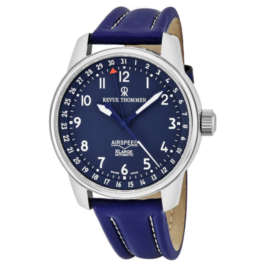 Revue Thommen Airspeed XL Men's Blue Pointer Date Automatic Watch 16050.2535