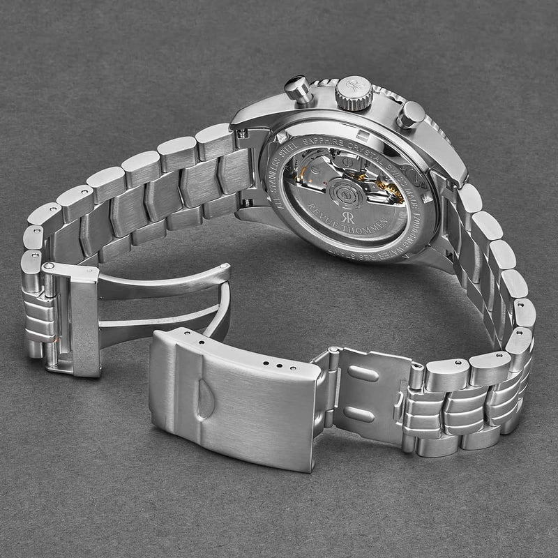 Revue Thommen Aviator Men's Black Stainless Steel Chronograph Automatic Watch 17000.6134