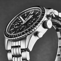 Revue Thommen Aviator Men's Black Stainless Steel Chronograph Automatic Watch 17000.6137