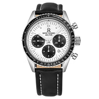 Revue Thommen Aviator Men's Silver Leather Chronograph Automatic Watch 17000.6532